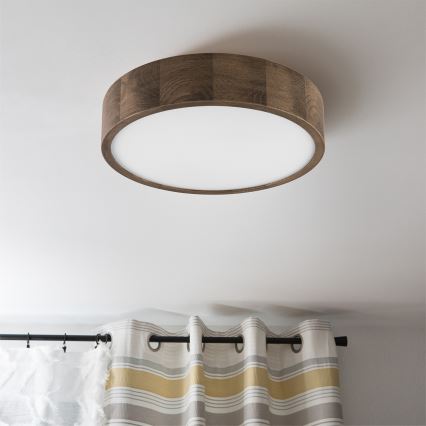 Brilagi - LED Οροφιαίο φωτιστικό CARVALHO 2xE27/60W/230V δρυς καρυδιά διάμ. 37 εκ.