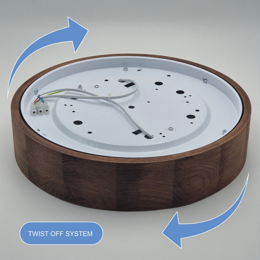 Brilagi - LED Οροφωτιστικό CARVALHO 2xE27/60W/230V δρυς κερασιά διάμ. 37 εκ.