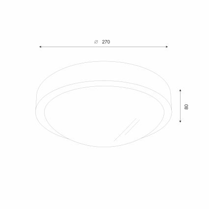 Brilagi - LED Οροφιαίο φωτιστικό CARVALHO SLIM 1xE27/60W/230V δρυς καρυδιά διάμ. 27 εκ.