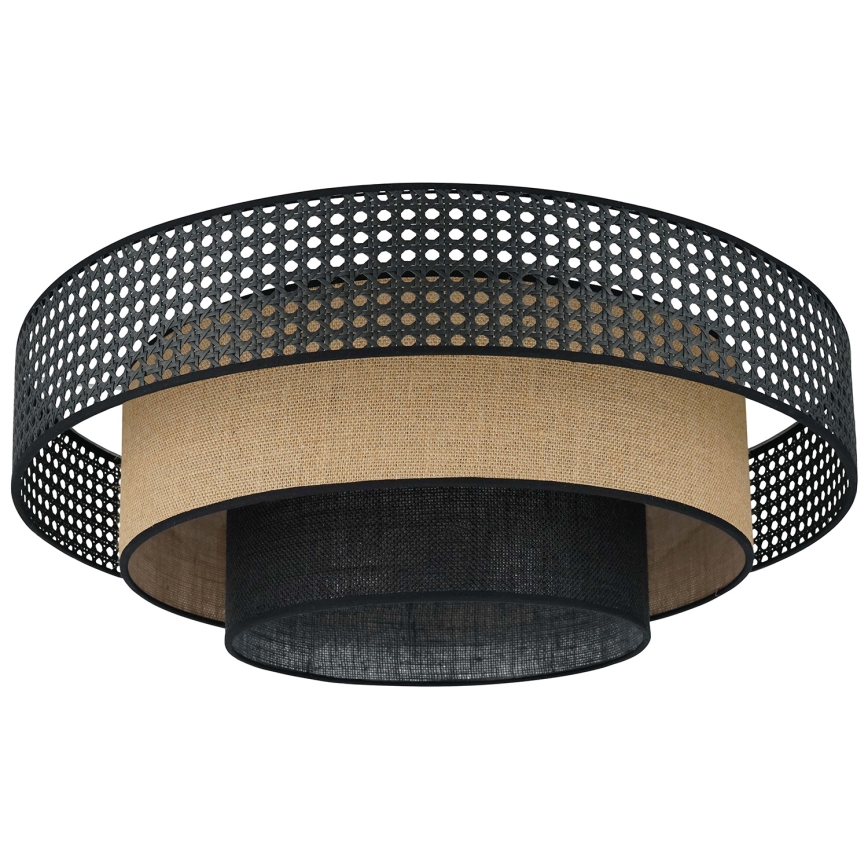 Brilagi - Οροφής φωτιστικό LED DAKOTA LUNETA LED/12W/230V διάμ. 60 εκ. 3000K/4000K/6400K μαύρο/ρατάν