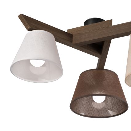 Brilagi - LED Οροφής φωτιστικό ANTHONY 3xE14/40W/230V δρυς καρυδιά