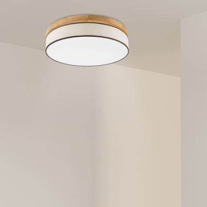 Brilagi - LED Οροφανα λυχνία BELLADONNA LED/36W/230V 50 cm κρέμα/δρυς