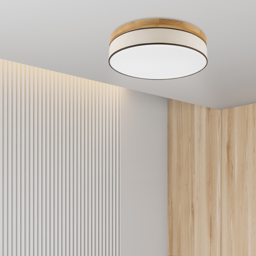 Brilagi - LED Οροφανα λυχνία BELLADONNA LED/36W/230V 50 cm κρέμα/δρυς