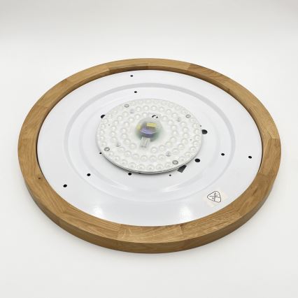 Brilagi - LED Οροφανα λυχνία BELLADONNA LED/36W/230V 50 cm κρέμα/δρυς