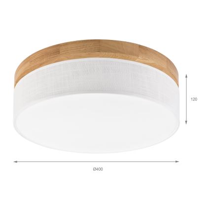 Brilagi - LED Οροφή φωτιστικό BELLADONNA LED/36W/230V Ø 40 εκ λευκό/βελανίδι