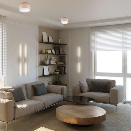 Brilagi - LED Οροφιαίο φωτιστικό BELLADONNA 1xE27/15W/230V διάμ. 30 εκ. μπεζ/δρυς