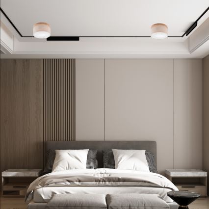 Brilagi - LED Οροφιαίο φωτιστικό BELLADONNA 1xE27/15W/230V διάμ. 30 εκ. μπεζ/δρυς