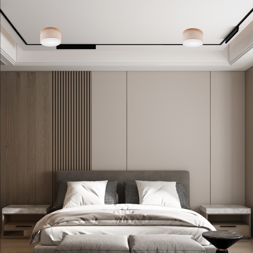 Brilagi - LED Οροφιαίο φωτιστικό BELLADONNA 1xE27/15W/230V διάμ. 30 εκ. μπεζ/δρυς