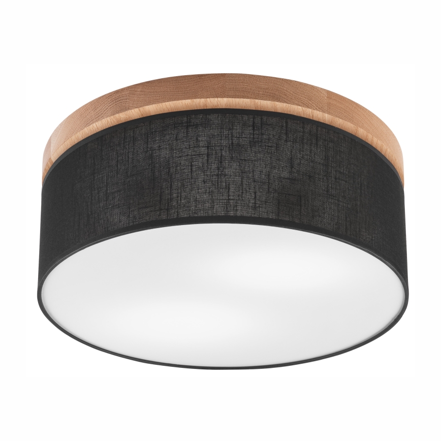 Brilagi - LED Οροφιαίο φωτιστικό BELLADONNA 2xE27/15W/230V διάμ. 40 εκ. μαύρο/δρυς
