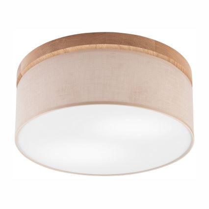 Brilagi - LED Οροφιαίο φωτιστικό BELLADONNA 2xE27/15W/230V διάμ. 40 εκ. μπεζ/δρυς