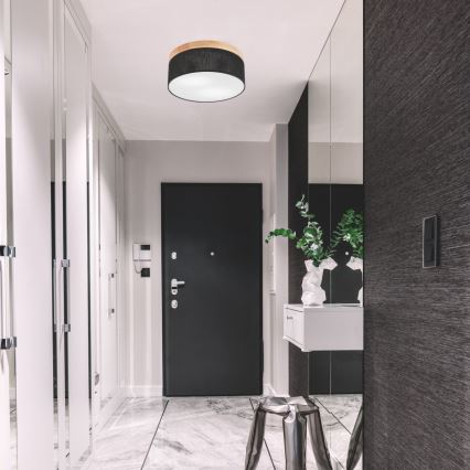 Brilagi - LED Οροφιαίο φωτιστικό BELLADONNA 2xE27/15W/230V διάμ. 40 εκ. μαύρο/πεύκο