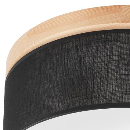 Brilagi - LED Οροφιαίο φωτιστικό BELLADONNA 2xE27/15W/230V διάμ. 40 εκ. μαύρο/πεύκο