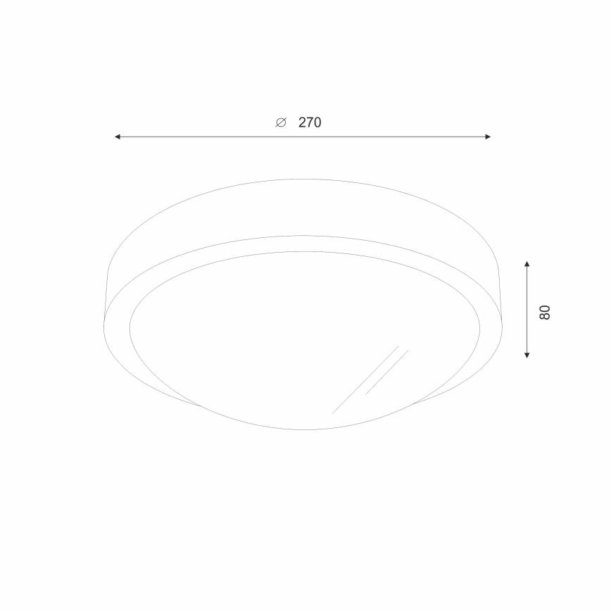 Brilagi - LED Οροφιαίο φωτιστικό CARVALHO SLIM 1xE27/60W/230V δρυς καρυδιά διάμ. 27 εκ.