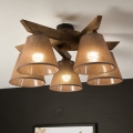 Brilagi - LED Οροφής φωτιστικό ANTHONY 5xE14/40W/230V δρυς καρυδιά/καφέ