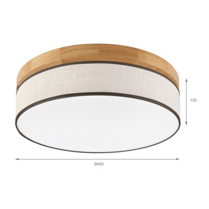 Brilagi - LED Οροφής φωτιστικό BELLADONNA LED/36W/230V Ø 40 cm κρέμα/δρυς
