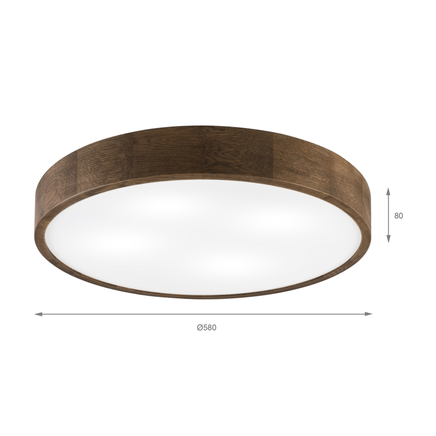 Brilagi - LED Οροφής Φωτιστικό CARVALHO 4xE27/60W/230V καρύδι Ø 57,5 cm