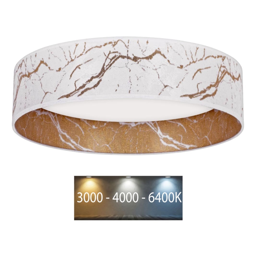 Brilagi - LED Οροφιαίο φωτιστικό VELVET LED/24W/230V διάμ. 40 εκ. 3000/4000/6400K λευκό/χρυσό