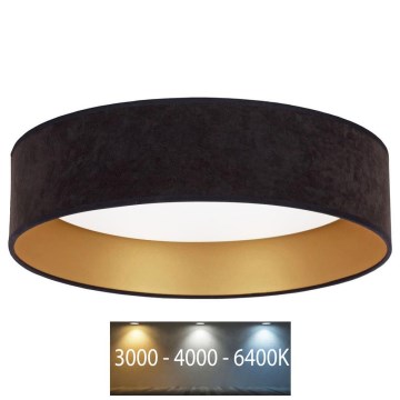 Brilagi - LED Οροφιαίο Φωτιστικό VELVET LED/24W/230V διάμ. 40 εκ. 3000/4000/6400K μαύρο/χρυσό