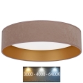 Brilagi - LED Οροφιαίο Φωτιστικό VELVET LED/24W/230V διάμ. 40 εκ. 3000/4000/6400K μπεζ/χρυσό