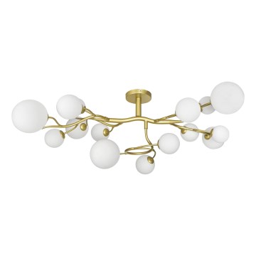 Brilagi - LED Πλαφονιέρα οροφής MISTEL 15xG9/3W/230V χρυσό/λευκό
