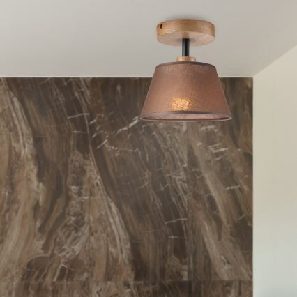 Brilagi - LED  Πλαφονιέρα οροφής ANTHONY 1xE14/60W/230V δρυς/καφέ
