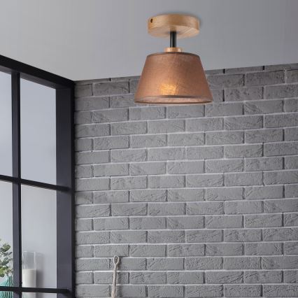 Brilagi - LED  Πλαφονιέρα οροφής ANTHONY 1xE14/60W/230V δρυς/καφέ