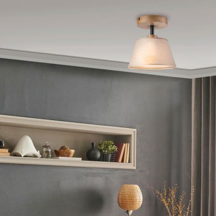 Brilagi - LED  Πλαφονιέρα οροφής ANTHONY 1xE14/60W/230V δρυς/μπεζ