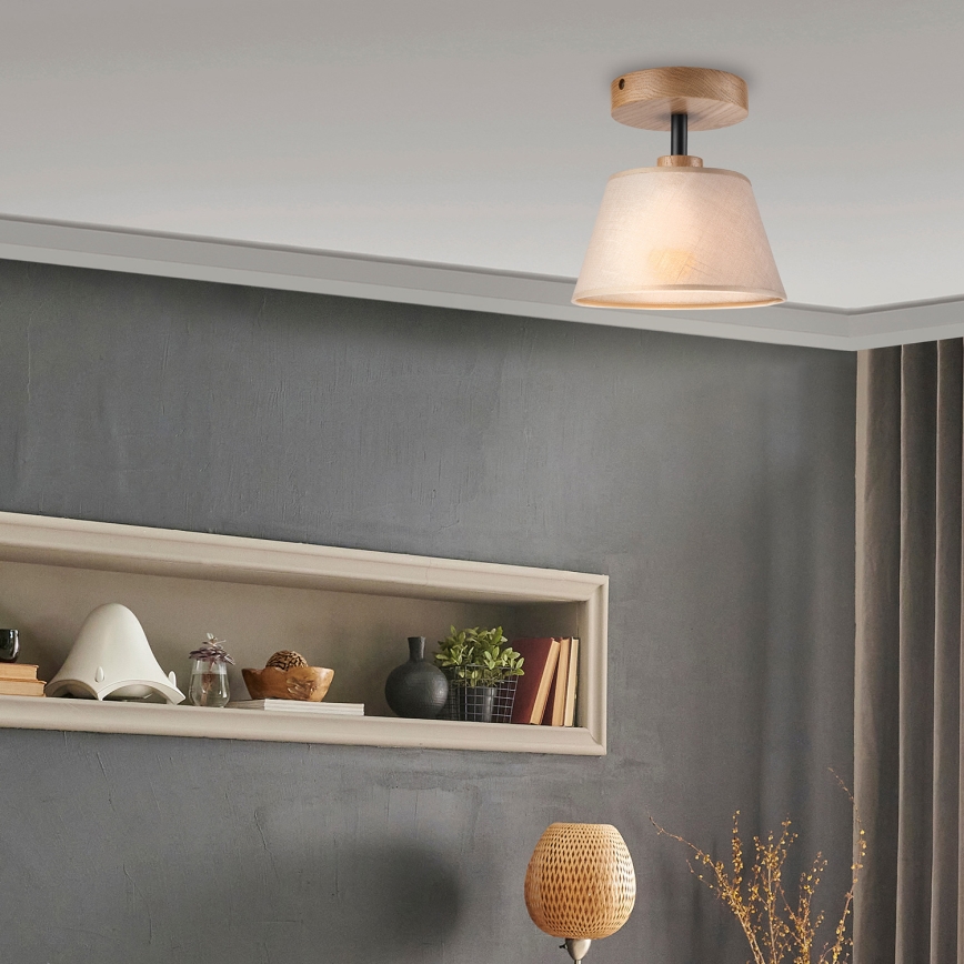 Brilagi - LED  Πλαφονιέρα οροφής ANTHONY 1xE14/60W/230V δρυς/μπεζ