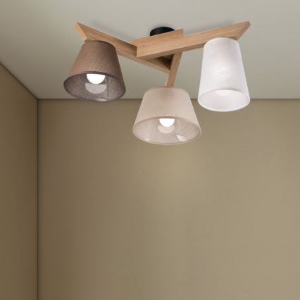 Brilagi - LED  Πλαφονιέρα οροφής ANTHONY 3xE14/40W/230V δρυς