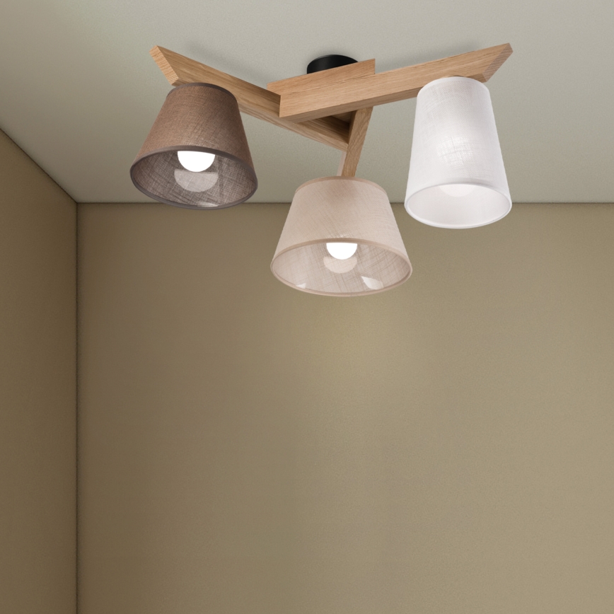 Brilagi - LED  Πλαφονιέρα οροφής ANTHONY 3xE14/40W/230V δρυς