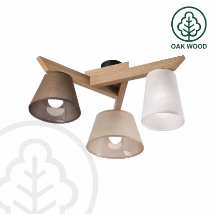 Brilagi - LED  Πλαφονιέρα οροφής ANTHONY 3xE14/40W/230V δρυς