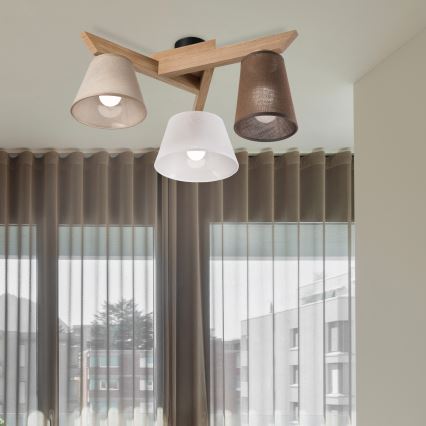 Brilagi - LED  Πλαφονιέρα οροφής ANTHONY 3xE14/40W/230V δρυς