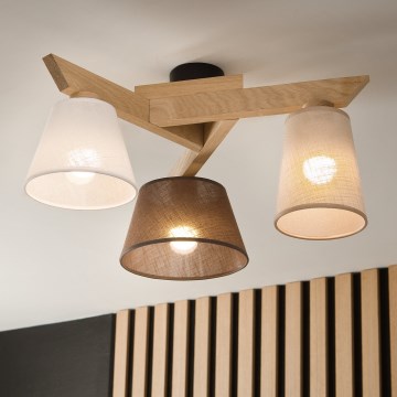 Brilagi - LED  Πλαφονιέρα οροφής ANTHONY 3xE14/40W/230V δρυς
