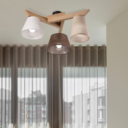 Brilagi - LED  Πλαφονιέρα οροφής ANTHONY 3xE14/40W/230V δρυς