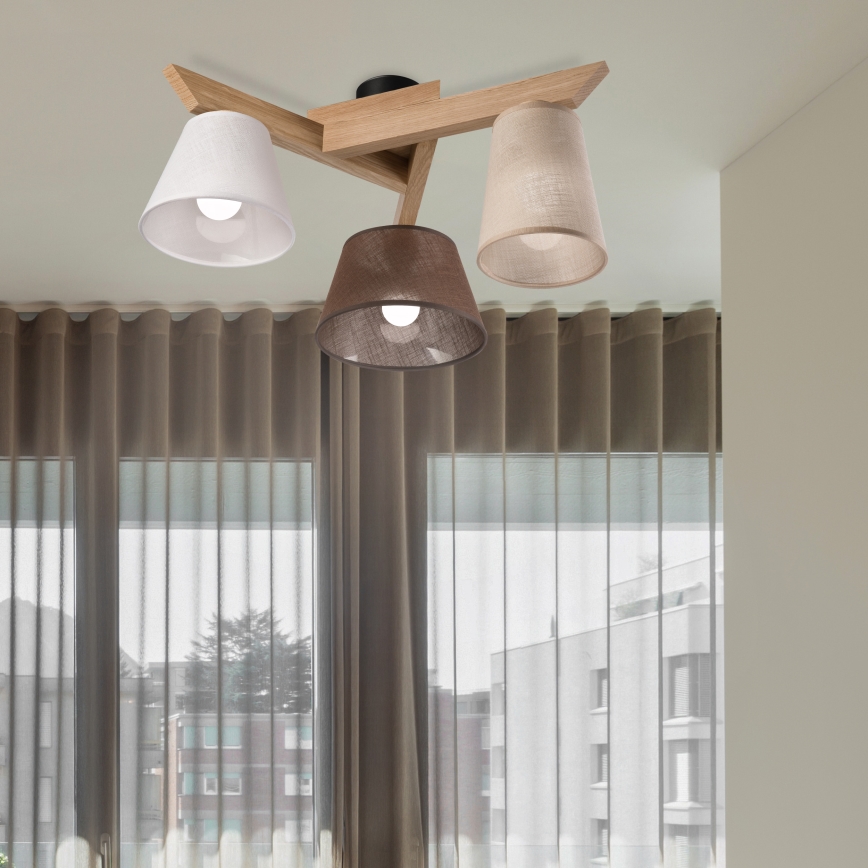 Brilagi - LED  Πλαφονιέρα οροφής ANTHONY 3xE14/40W/230V δρυς