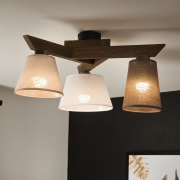 Brilagi - LED  Πλαφονιέρα οροφής ANTHONY 3xE14/40W/230V δρυς