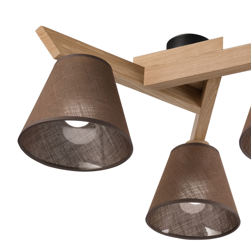 Brilagi - LED  Πλαφονιέρα οροφής ANTHONY 3xE14/40W/230V δρυς/καφέ