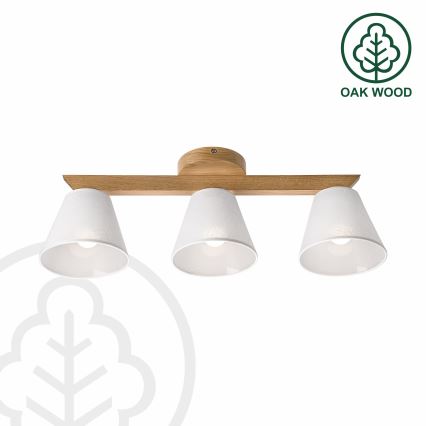 Brilagi - LED  Πλαφονιέρα οροφής ANTHONY 3xE14/40W/230V δρυς/λευκό