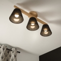 Brilagi - LED  Πλαφονιέρα οροφής ANTHONY 3xE14/40W/230V δρυς/μαύρο