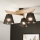Brilagi - LED  Πλαφονιέρα οροφής ANTHONY 3xE14/40W/230V δρυς/μαύρο