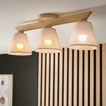 Brilagi - LED  Πλαφονιέρα οροφής ANTHONY 3xE14/40W/230V δρυς/μπεζ