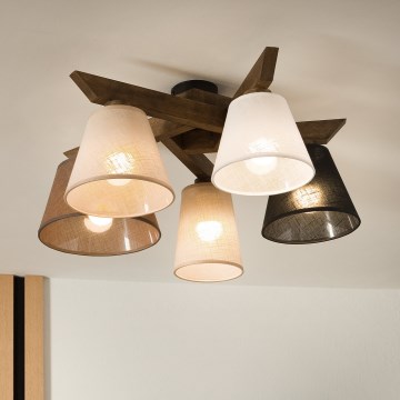 Brilagi - LED  Πλαφονιέρα οροφής ANTHONY 5xE14/40W/230V δρυς