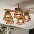 Brilagi - LED  Πλαφονιέρα οροφής ANTHONY 5xE14/40W/230V δρυς/καφέ