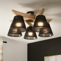 Brilagi - LED  Πλαφονιέρα οροφής ANTHONY 5xE14/40W/230V δρυς/μαύρο