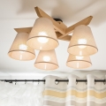 Brilagi - LED  Πλαφονιέρα οροφής ANTHONY 5xE14/40W/230V δρυς/μπεζ