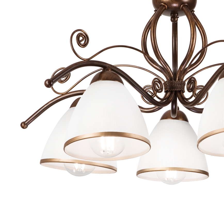 Brilagi - LED Πλαφονιέρα οροφής ANTICO 5xE27/60W/230V μπρονζέ πατίνα