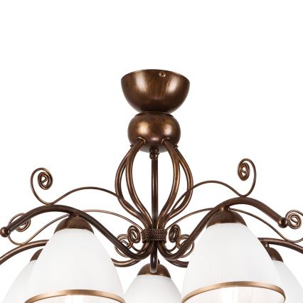 Brilagi - LED Πλαφονιέρα οροφής ANTICO 5xE27/60W/230V μπρονζέ πατίνα