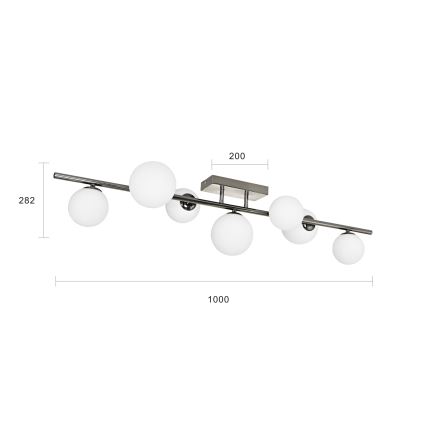Brilagi - LED Πλαφονιέρα οροφής MILLA 7xG9/3W/230V γυαλιστερό χρώμιο/λευκό