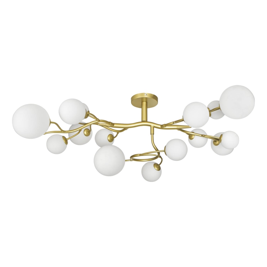 Brilagi - LED Πλαφονιέρα οροφής MISTEL 15xG9/3W/230V χρυσό/λευκό