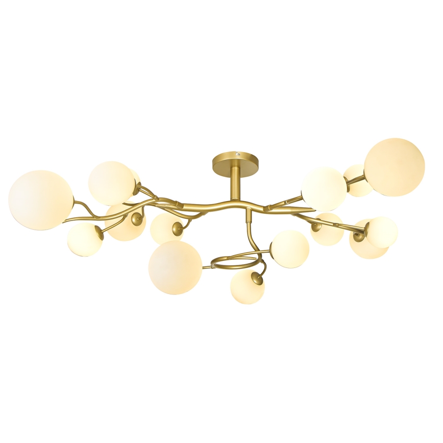 Brilagi - LED Πλαφονιέρα οροφής MISTEL 15xG9/3W/230V χρυσό/λευκό